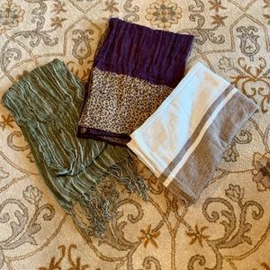 Scarves bundle of three.